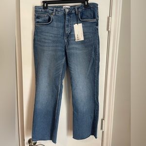 Zara Midrise Cropped Flare Jeans, NWT